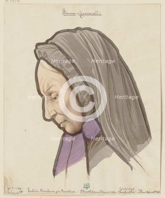 Portrait of Gertrude Brentano, c1830-1880. Creator: Eduard von Steinle.