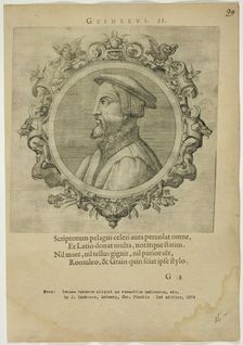 Portrait of Gesnerus, published 1574. Creators: Unknown, Johannes Sambucus