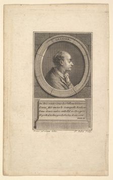 Portrait of Gessner, 1775. Creator: Augustin de Saint-Aubin