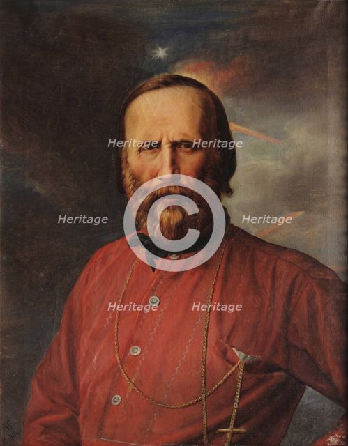 Portrait of Giuseppe Garibaldi (1807-1882), 1860. Creator: Lo Forte, Salvatore (1804-1885).