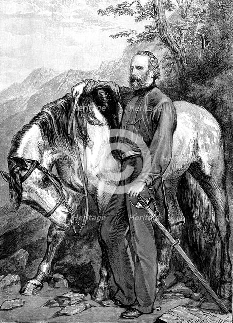 Portrait of Giuseppe Garibaldi (1807-1882), 1861. Artist: Anonymous  
