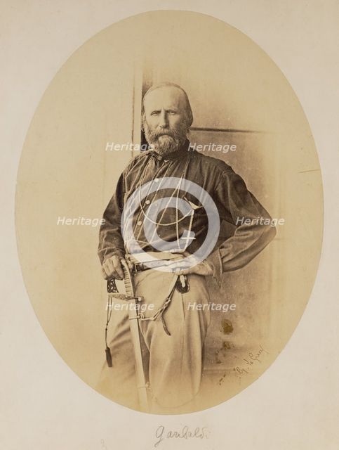 Portrait of Giuseppe Garibaldi, 1860. Creator: Gustave Le Gray.