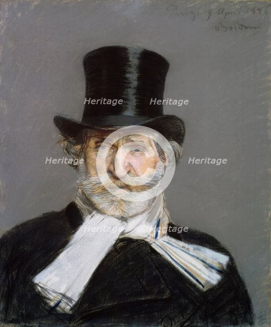 Portrait of Giuseppe Verdi, 1886. Artist: Boldini, Giovanni (1842-1931)