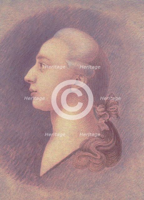 Portrait of Giacomo Casanova, c. 1750. Artist: Casanova, Francesco Giuseppe (1727-1802)