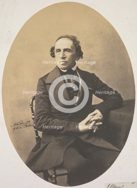 Portrait of Giacomo Meyerbeer (1791-1864), 1857. Creator: Adrien Tournachon (French, 1825-1903).