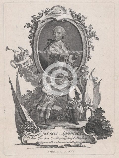 Portrait of Gideon a Laudohn, Nobbleman of Livonia (Latvia), ca. 1740-1760., Creator: Johann Esaias Nilson.