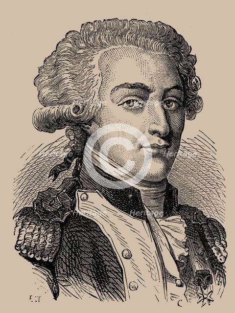 Portrait of Gilbert Motier the Marquis De La Fayette (1757-1834), 1889.