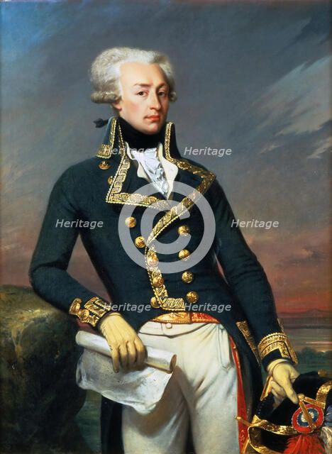 Portrait of Gilbert Motier the Marquis De La Fayette (1757-1834), as a Lieutenant General, 1791. Artist: Court, Joseph-Désiré (1797-1865)