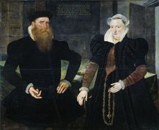 Portrait of Gillis Hooftman, Shipowner, and his Wife Margaretha van Nispen (Gilles van Eichelenberg, Creator: Martin de Vos