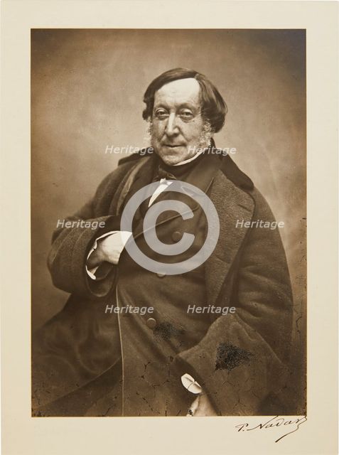 Portrait of Gioachino Rossini (1792-1868), 1856. Creator: Nadar, Gaspard-Félix (1820-1910).