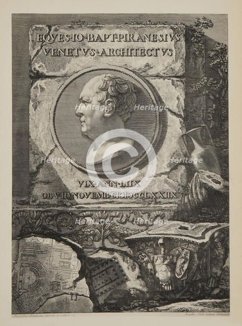 Portrait of Giovanni Battista Piranesi (1720-1778), 1779. Creator: Piranesi; Francesco (1756-1810).
