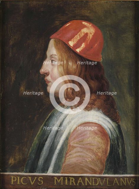 Portrait of Giovanni Pico della Mirandola, c. 1660. Artist: Anonymous  