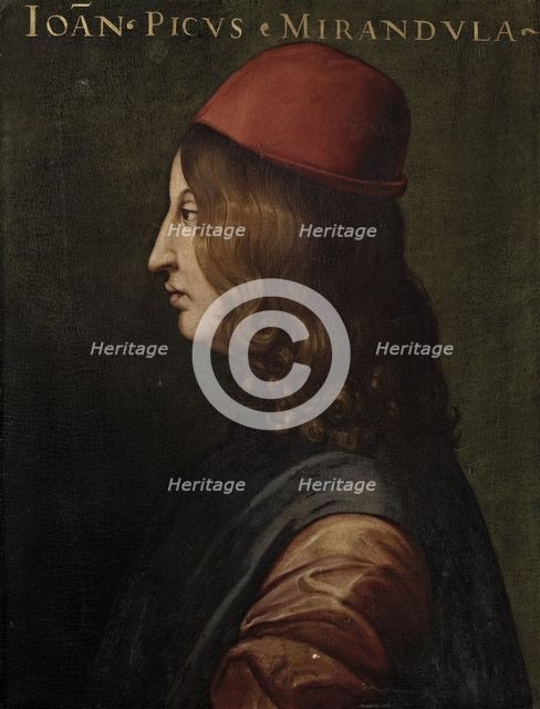 Portrait of Giovanni Pico della Mirandola (Giovio Series), 1562-1568. Artist: Dell'Altissimo, Cristofano (1525-1605)