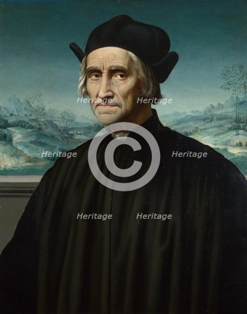 Portrait of Girolamo Benivieni (1453-1542), Between 1515 and 1520. Artist: Ghirlandaio, Ridolfo (1483-1561)