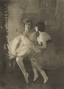 Portrait of girl and ballerina, 1915. Creator: Constant Puyo