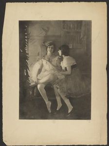 Portrait of girl and ballerina, 1915. Creator: Constant Puyo