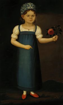 Portrait of Glafira Zimina, a Girl from a Merchant Family, 1825. Creator: Unknown