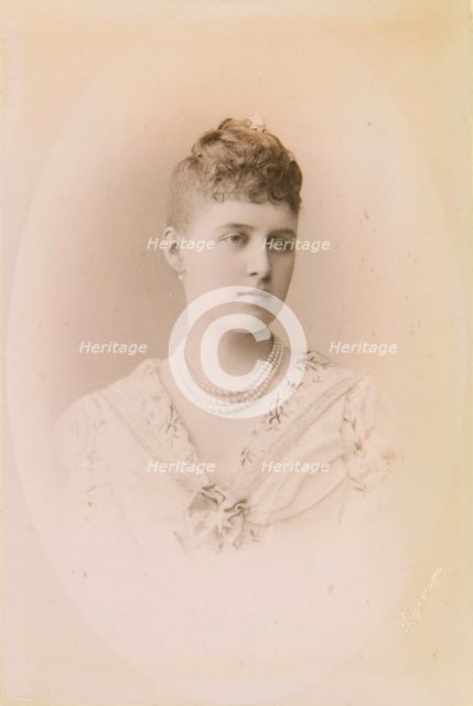 Portrait of Grand Duchess Alexandra Georgievna of Russia (1870-1891), 1889.