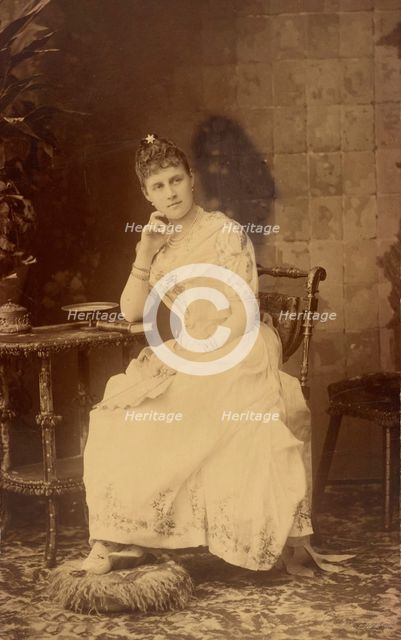 Portrait of Grand Duchess Alexandra Georgievna of Russia (1870-1891), c. 1888.