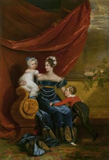 Portrait of Grand Duchess Alexandra Fiodorovna with Children, 1826. Creator: George Dawe
