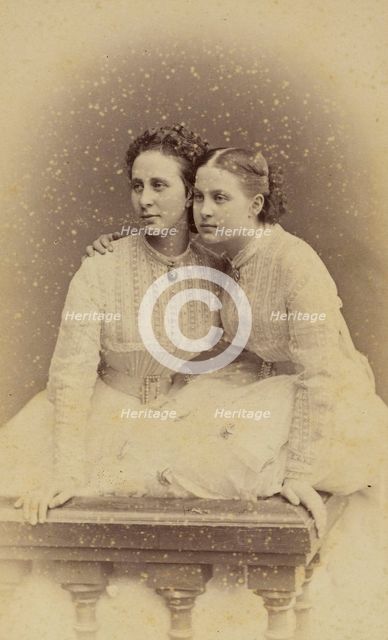 Portrait of Grand Duchess Alexandra Iosifovna (1830-1911) and Grand Duchess Olga Constantinovna of R
