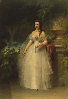 Portrait of Grand Duchess Alexandra Iosifovna, 1857. Creator: Friedrich August von Kaulbach
