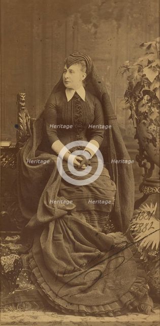 Portrait of Grand Duchess Alexandra Iosifovna of Saxe-Altenburg (1830-1911), 1881-1882.