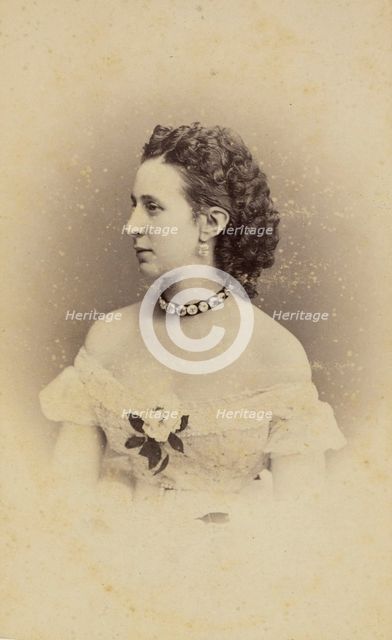 Portrait of Grand Duchess Alexandra Iosifovna of Saxe-Altenburg (1830-1911), ca 1865.