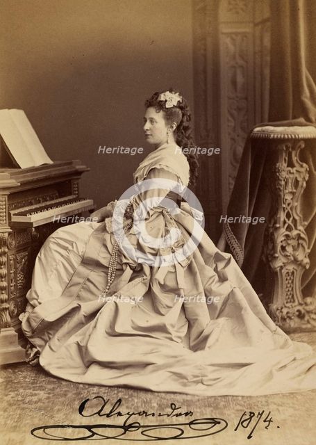 Portrait of Grand Duchess Alexandra Iosifovna of Saxe-Altenburg (1830-1911), 1874.