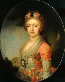 Portrait of Grand Duchess Alexandra Pavlovna (1783-1801), Daughter of Emperor Paul I, c1798