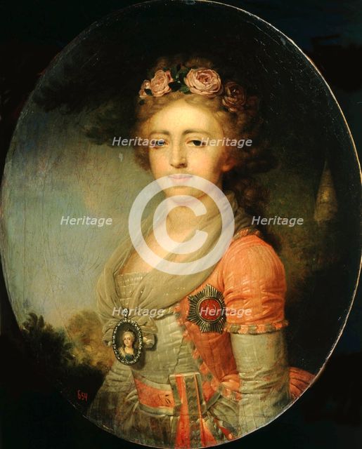 Portrait of Grand Duchess Alexandra Pavlovna (1783-1801), Daughter of Emperor Paul I, c1798.