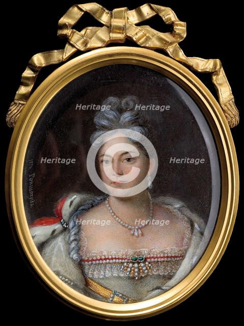 Portrait of Grand Duchess Anna Petrovna of Russia (1708-1728), 1874. Artist: Rockstuhl, Alois Gustav (1798-1877)