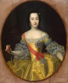 Portrait of Grand Duchess Catherine Alexeyevna, 1745. Creator: Georg Cristoph Grooth