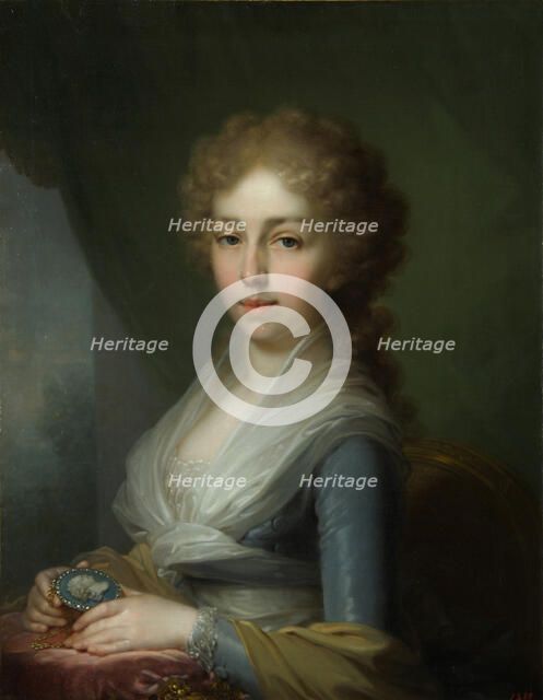Portrait of Grand Duchess Elizabeth Alexeievna (1779-1826), 1795. Artist: Borovikovsky, Vladimir Lukich (1757-1825)