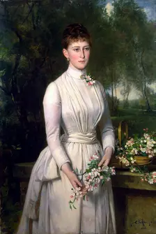 Portrait of Grand Duchess Elizaveta Fyodorovna (1864–1918), 1885. Creator: Sohn, Carl Rudolph (1845-1908)
