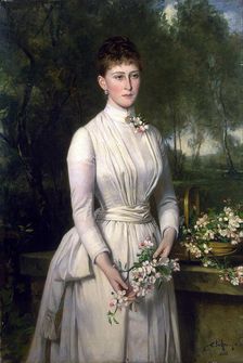 Portrait of Grand Duchess Elizaveta Fyodorovna (1864–1918), 1885. Creator: Sohn, Carl Rudolph (1845-1908)