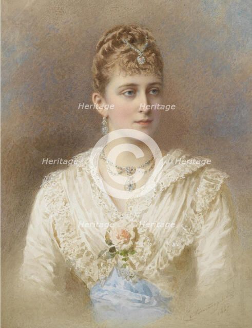 Portrait of Grand Duchess Elizaveta Fyodorovna (1864–1918). Artist: Alexandrovsky, Stepan Fyodorovich (1843-1906)