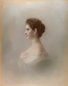 Portrait of Grand Duchess Elizaveta Fyodorovna, Princess Elizabeth of Hesse and by Rhine, 1896. Creator: Viskovatova, Ekaterina Ieronimovna (1838-1911)