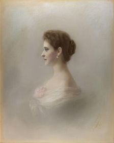 Portrait of Grand Duchess Elizaveta Fyodorovna, Princess Elizabeth of Hesse and by Rhine, 1896. Creator: Viskovatova, Ekaterina Ieronimovna (1838-1911)