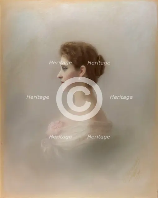 Portrait of Grand Duchess Elizaveta Fyodorovna, Princess Elizabeth of Hesse and by Rhine, 1896. Creator: Viskovatova, Ekaterina Ieronimovna (1838-1911).