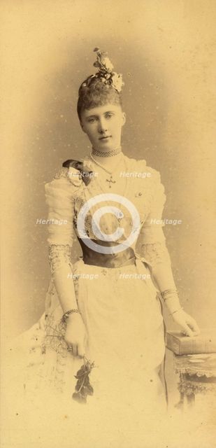 Portrait of Grand Duchess Elizaveta Mavrikievna of Russia (1865-1927), c. 1883-1884.