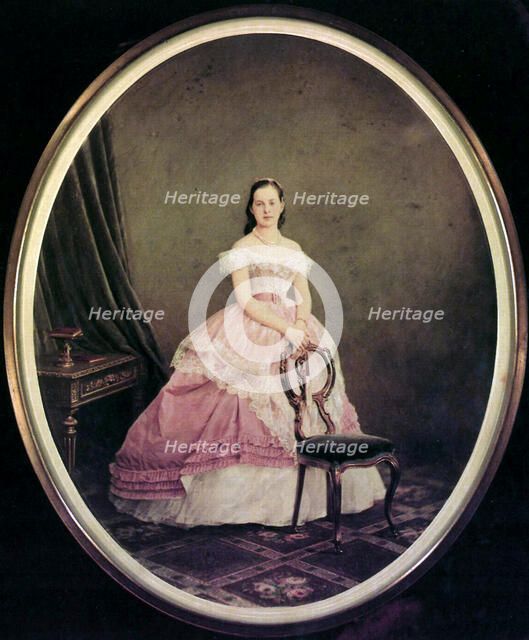 Portrait of Grand Duchess Maria Alexandrovna of Russia, (1853-1920), 1860s-1870s. Artist: Charles Bergamasco