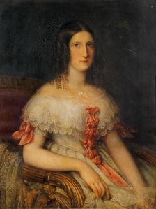 Portrait of Grand Duchess Maria Antonia of Tuscany (1814-1898), 1842. Creator: Beaudin, Félicité (1797-1879)