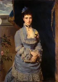 Portrait of Grand Duchess Maria Fiodorovna, 1874. Creator: Heinrich von Angeli