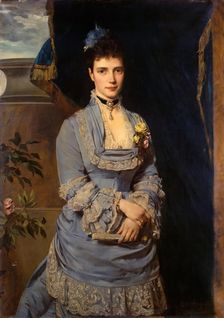 Portrait of Grand Duchess Maria Fiodorovna, 1874. Creator: Heinrich von Angeli