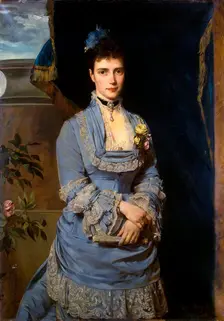 Portrait of Grand Duchess Maria Fyodorovna, Princess Dagmar of Denmark (1847-1928), 1874. Creator: Angeli, Heinrich von (1840-1925)