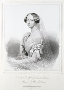 Portrait of Grand Duchess Maria Mikhailovna of Russia (1825-1846)