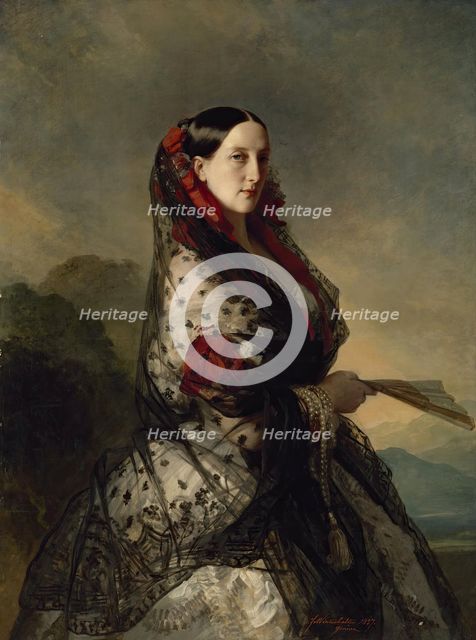 Portrait of Grand Duchess Maria Nikolayevna, 1857. Creator: Franz Xaver Winterhalter.