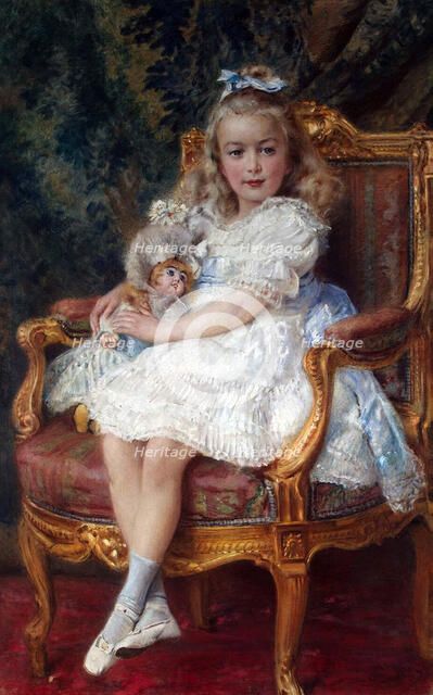 Portrait of Grand Duchess Maria Nikolaevna of Russia', (1899–1918), 1905. Creator: Makovsky, Konstantin Yegorovich (1839-1915).