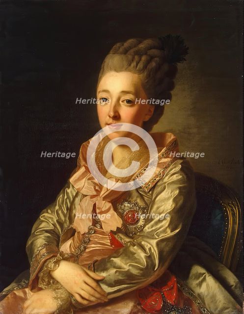 Portrait of Grand Duchess Natalia Alexeyevna, 1776. Creator: Alexander Roslin.